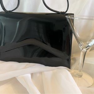 Patent leather vintage Theodore flap over handbag